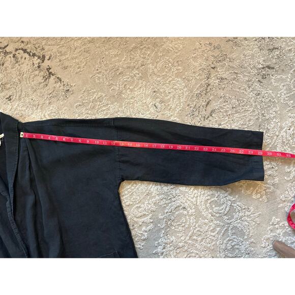 Eileen Fisher Black Linen Kimono Jacket Sz. Medium - Picture 8 of 12